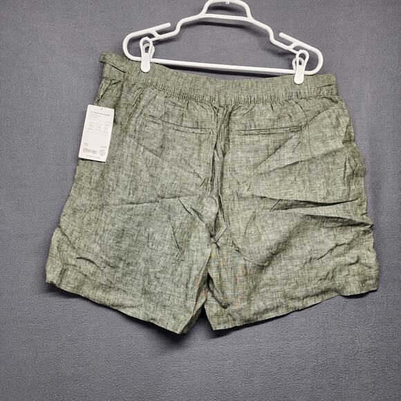 Athleta Voyager Linen Short Womens Plus Size 20 Green NEW Retail $79 - Picture 2 of 15